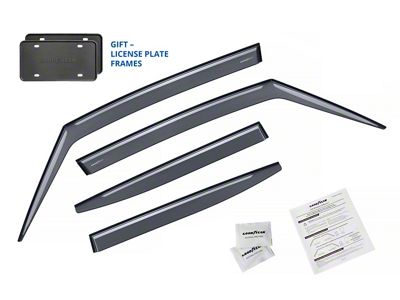 Goodyear Car Accessories Shatterproof Tape-On Window Deflectors (15-23 Jeep Renegade BU)