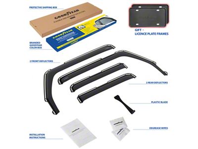 Goodyear Car Accessories Shatterproof in-Channel Window Deflectors (07-18 Jeep Wrangler JK 4-Door)