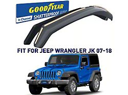 Goodyear Car Accessories Shatterproof in-Channel Window Deflectors (07-18 Jeep Wrangler JK 2-Door)