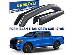 Goodyear Car Accessories Shatterproof in-Channel Window Deflectors (17-24 Titan Crew Cab)