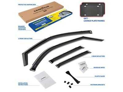 Goodyear Car Accessories Shatterproof in-Channel Window Deflectors (22-25 Tundra Double Cab)