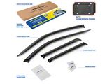 Goodyear Car Accessories Shatterproof Tape-On Window Deflectors (22-25 Tundra Double Cab)