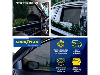Goodyear Car Accessories Magnetic Car Window Sunshade (14-23 Jeep Cherokee KL)