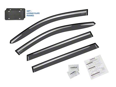 Goodyear Car Accessories Shatterproof Tape-On Window Deflectors (14-23 Jeep Cherokee KL)