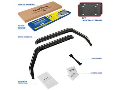 Goodyear Car Accessories Shatterproof in-Channel Window Deflectors (18-25 Jeep Wrangler JL)