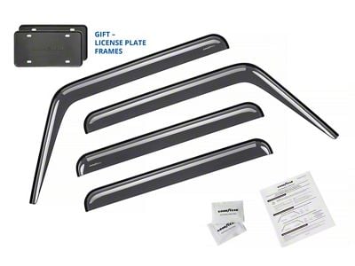 Goodyear Car Accessories Shatterproof Tape-On Window Deflectors (07-18 Jeep Wrangler JK 4-Door)