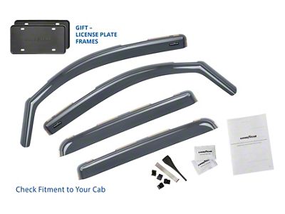 Goodyear Car Accessories Shatterproof in-Channel Window Deflectors (16-23 Tacoma Double Cab)