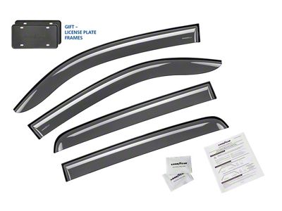 Goodyear Car Accessories Shatterproof Tape-On Window Deflectors (16-23 Tacoma Double Cab)