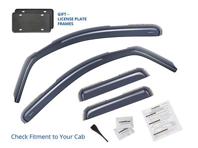 Goodyear Car Accessories Shatterproof in-Channel Window Deflectors (07-21 Tundra Double Cab)