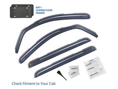 Goodyear Car Accessories Shatterproof in-Channel Window Deflectors (07-21 Tundra CrewMax)