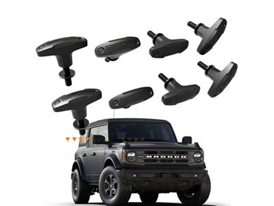 GPCA GP QuickRelease PRO Tie Down Anchors; Black (21-25 Bronco)