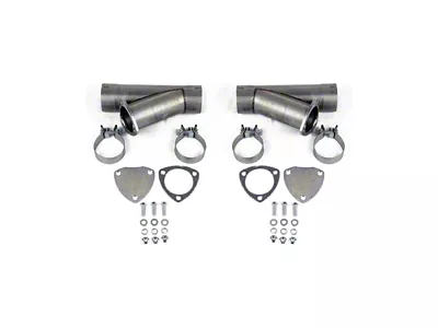 Granatelli Motor Sports Manual Exhaust Cutout; 3-Inch Aluminized Steel; Pair (Universal; Some Adaptation May Be Required)