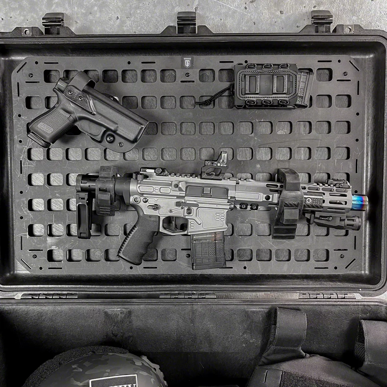 Grey Man Tactical Tacoma RMP Case Lid Organizer Rifle Rack and