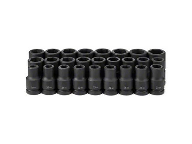 Gre Threaded Socket Grey Pneumatic Universal XT 1-Inch Drive Deep Length Metric Impact ...