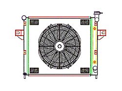 Griffin Radiators ComboUnit CrossFlow Radiator; 1-Row (01-04 4.7L Jeep Grand Cherokee WK w/ Automatic Transmssion)