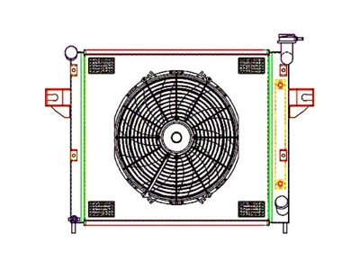 Griffin Radiators ComboUnit CrossFlow Radiator; 1-Row (01-04 4.7L Jeep Grand Cherokee WK w/ Automatic Transmssion)
