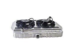 Griffin Radiators ComboUnit DownFlow Radiator with Center Filler; Short; 2-Row (76-86 Jeep CJ7 w/ Manual Transmission)