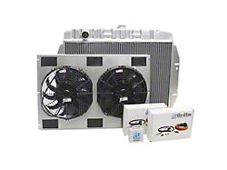 Griffin Radiators ComboUnit DownFlow Radiator with GM Outlets Filler; Short Core; 2-Row (76-86 Jeep CJ7 w/ Manual Transmission)