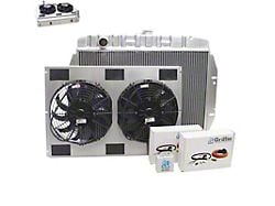 Griffin Radiators ComboUnit DownFlow Radiator with GM Outlets; Short Core; 2-Row (76-86 Jeep CJ7 w/ Automatic Transmission)