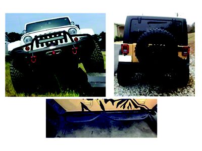 Hammerhead Full Width Front Bumper, Rear Bumper with Tire Carrier and Running Board Kit (07-18 Jeep Wrangler JK 4-Door)