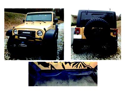 Hammerhead Stubby Front Bumper, Rear Bumper with Tire Carrier and Running Board Kit (07-18 Jeep Wrangler JK 4-Door)