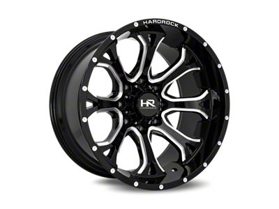 Hardrock Offroad BloodShot Xposed Gloss Black Milled 6-Lug Wheel; 22x12; -51mm Offset (21-25 Bronco, Excluding Raptor)