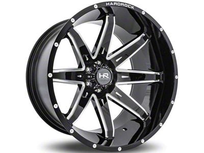 Hardrock Offroad PainKiller Xposed Gloss Black Milled 6-Lug Wheel; 20x12; -44mm Offset (21-25 Bronco, Excluding Raptor)