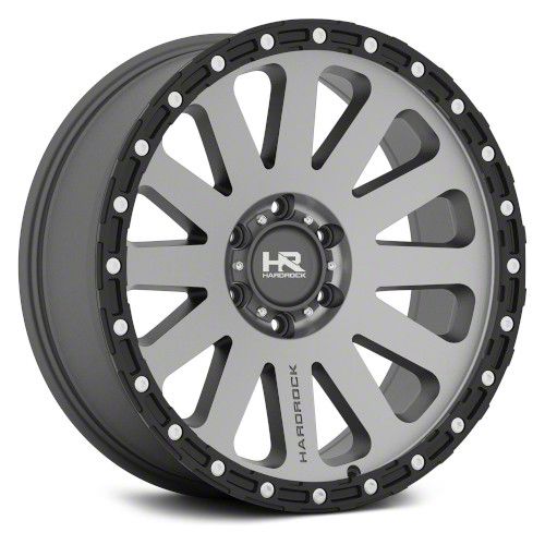 Hardrock Offroad Titan H102 Matte Black Machined 6-Lug Wheel; 20x9 ...