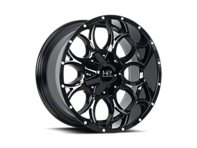 Hardrock Offroad H711 Gloss Black Milled 5-Lug Wheel; 20x9; 0mm Offset (07-13 Tundra)