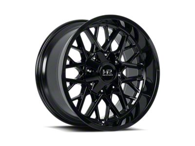 Hardrock Offroad Indestructible Gloss Black Milled 5-Lug Wheel; 22x10; -25mm Offset (07-13 Tundra)