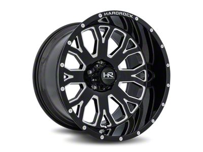 Hardrock Offroad Slammer Xposed Gloss Black Milled 5-Lug Wheel; 22x12; -44mm Offset (07-13 Tundra)