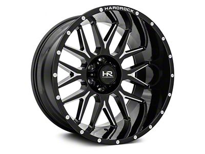 Hardrock Offroad Affliction Xposed Gloss Black Milled 6-Lug Wheel; 22x12; -44mm Offset (24-25 Tacoma)