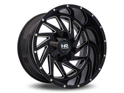 Hardrock Offroad Crusher Gloss Black Milled 6-Lug Wheel; 20x12; -44mm Offset (24-25 Tacoma)