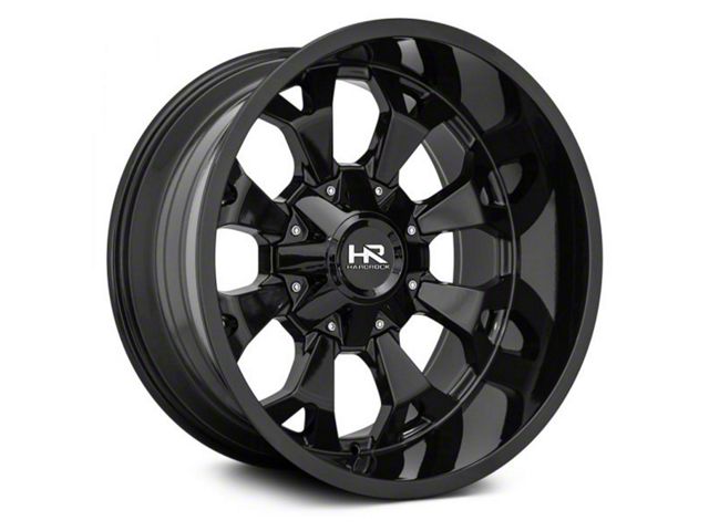 25mm Offset Rims Hardrock Offroad Tacoma Devastator Gloss Black 6-Lug Wheel; 22x10 ...