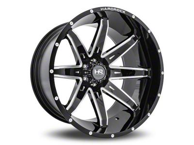Hardrock Offroad PainKiller Xposed Gloss Black Milled 6-Lug Wheel; 20x12; -44mm Offset (24-25 Tacoma)