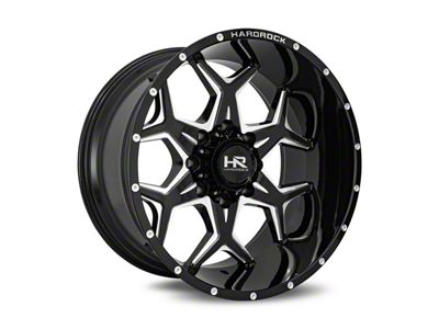 Hardrock Offroad Reckless Xposed Gloss Black Milled 6-Lug Wheel; 22x12; -51mm Offset (24-25 Tacoma)