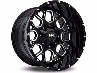 Hardrock Offroad Gunner Gloss Black Milled 6-Lug Wheel; 20x10; -19mm Offset (25-26 4Runner)