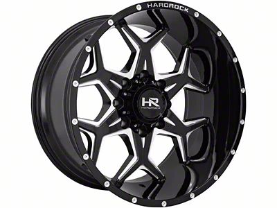 Hardrock Offroad Reckless Xposed Gloss Black Milled 6-Lug Wheel; 20x10; -19mm Offset (25-26 4Runner)