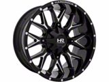 Hardrock Offroad Affliction Gloss Black Milled 6-Lug Wheel; 20x9; 0mm Offset (21-26 Bronco, Excluding Raptor)