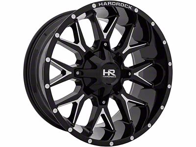 Hardrock Offroad Affliction Gloss Black Milled 6-Lug Wheel; 20x9; 0mm Offset (21-25 Bronco, Excluding Raptor)