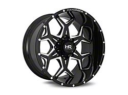 Hardrock Offroad BlackTop Xposed Gloss Black Milled 6-Lug Wheel; 20x12; -44mm Offset (22-25 Bronco Raptor)