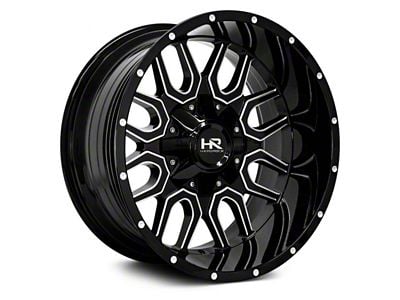 Hardrock Offroad Commander Gloss Black Milled 6-Lug Wheel; 22x10; -25mm Offset (21-25 Bronco, Excluding Raptor)