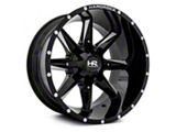 Hardrock Offroad Hardcore Gloss Black Milled 6-Lug Wheel; 20x12; -44mm Offset (21-25 Bronco, Excluding Raptor)