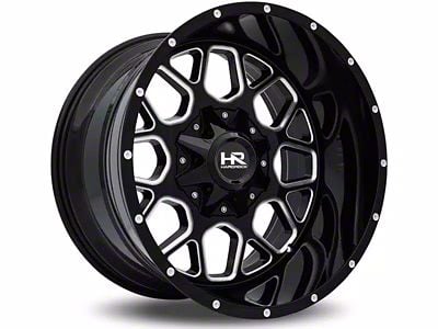 Hardrock Offroad Gunner Gloss Black Milled 6-Lug Wheel; 20x10; -19mm Offset (22-25 Bronco Raptor)