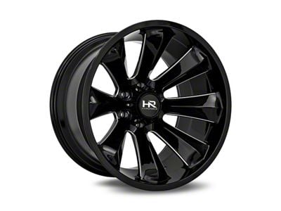 Hardrock Offroad Xplosive Xposed Gloss Black Milled 6-Lug Wheel; 22x12; -51mm Offset (21-25 Bronco, Excluding Raptor)