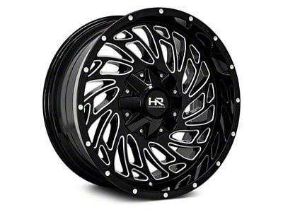 Hardrock Offroad Attack Gloss Black Milled Wheel; 20x12; -51mm Offset (76-86 Jeep CJ7)