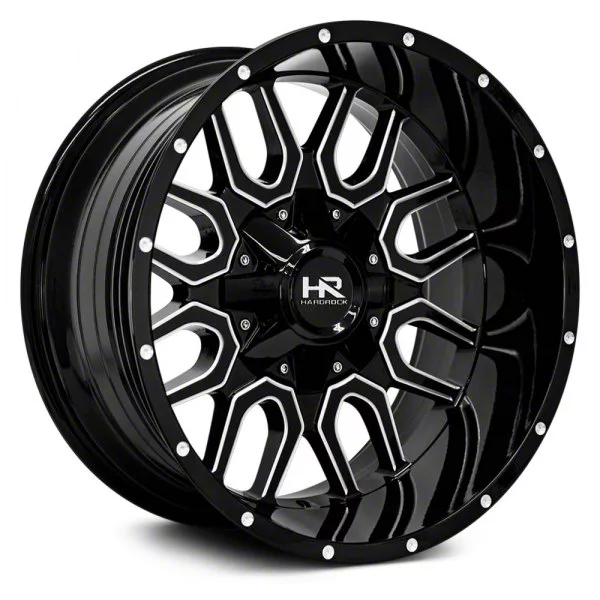 Hardrock Offroad Jeep Wrangler Hardcore Gloss Black Milled Hardrock Offroad Jeep Wrangler Hardcore Gloss Black Milled