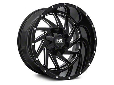 Hardrock Offroad Crusher Gloss Black Milled Wheel; 20x12; -44mm Offset (20-25 Jeep Gladiator JT)