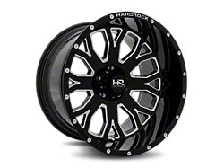 Hardrock Offroad Spine XPosed Gloss Black Milled Wheel; 22x12; -44mm Offset (20-26 Jeep Gladiator JT)