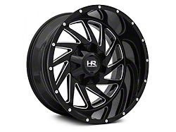 Hardrock Offroad Crusher Gloss Black Milled Wheel; 20x12; -44mm Offset (99-04 Jeep Grand Cherokee WJ)